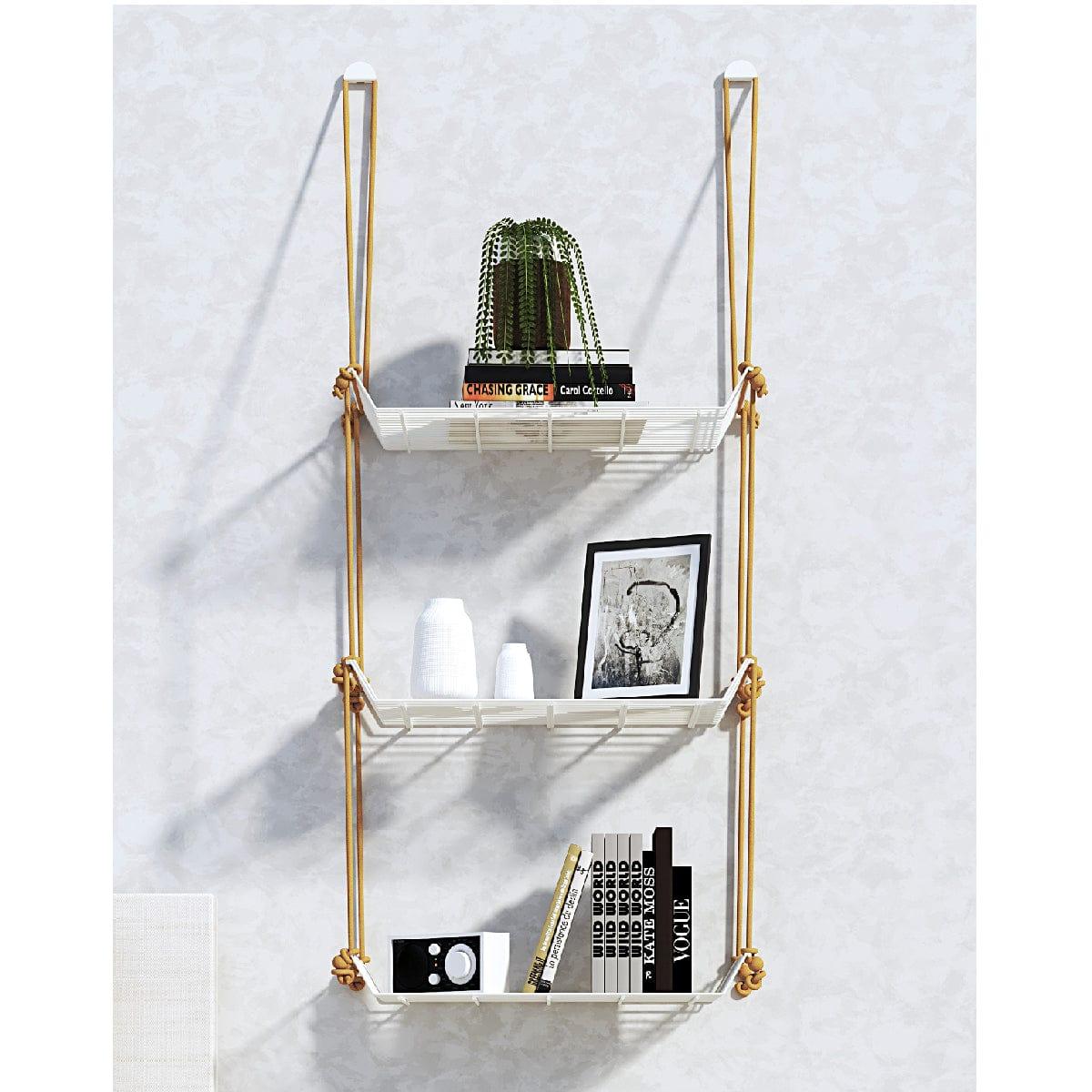 WALL DÉCOR SHELF 3 TIER WHITE - Ouch Cart 