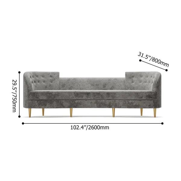 Volson Bern 4-Seater Sofa with Gold Legs - Ouch Cart 