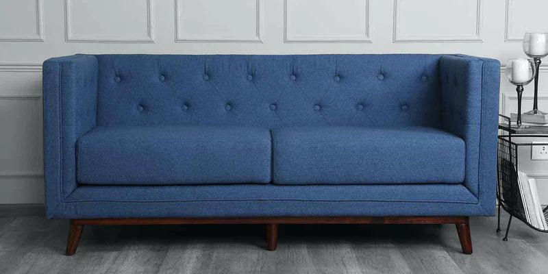 Fabric 3 Seater Sofa In Ice Blue Colour - Ouch Cart 