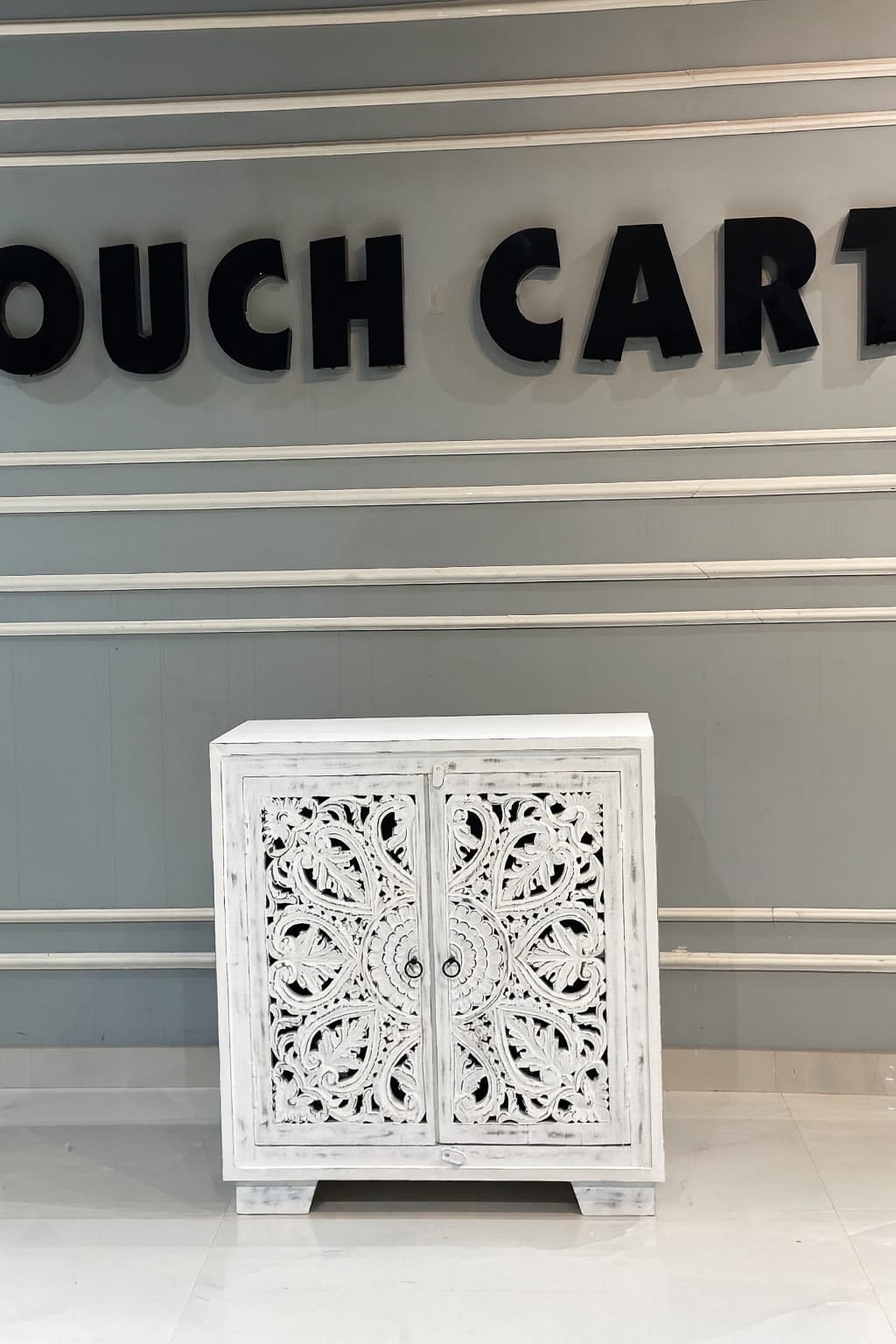 Joshua 2 Door Cabinets and Sideboard (White Finish)