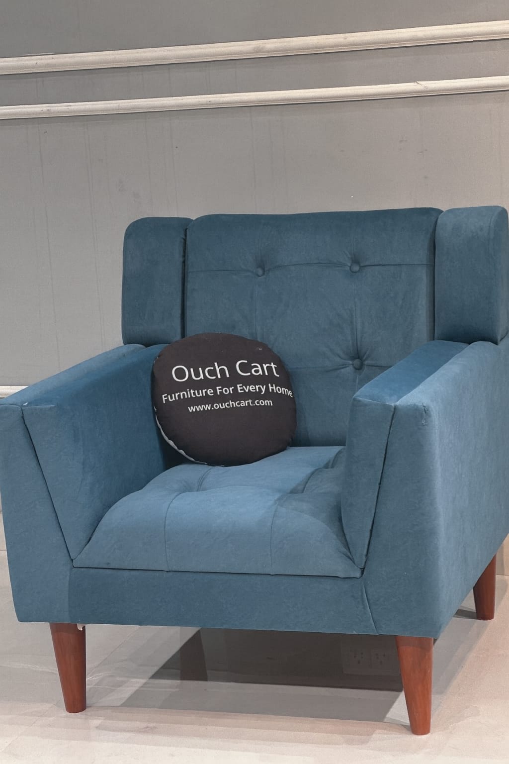 Megee Wide Tufted Velvet Armchair