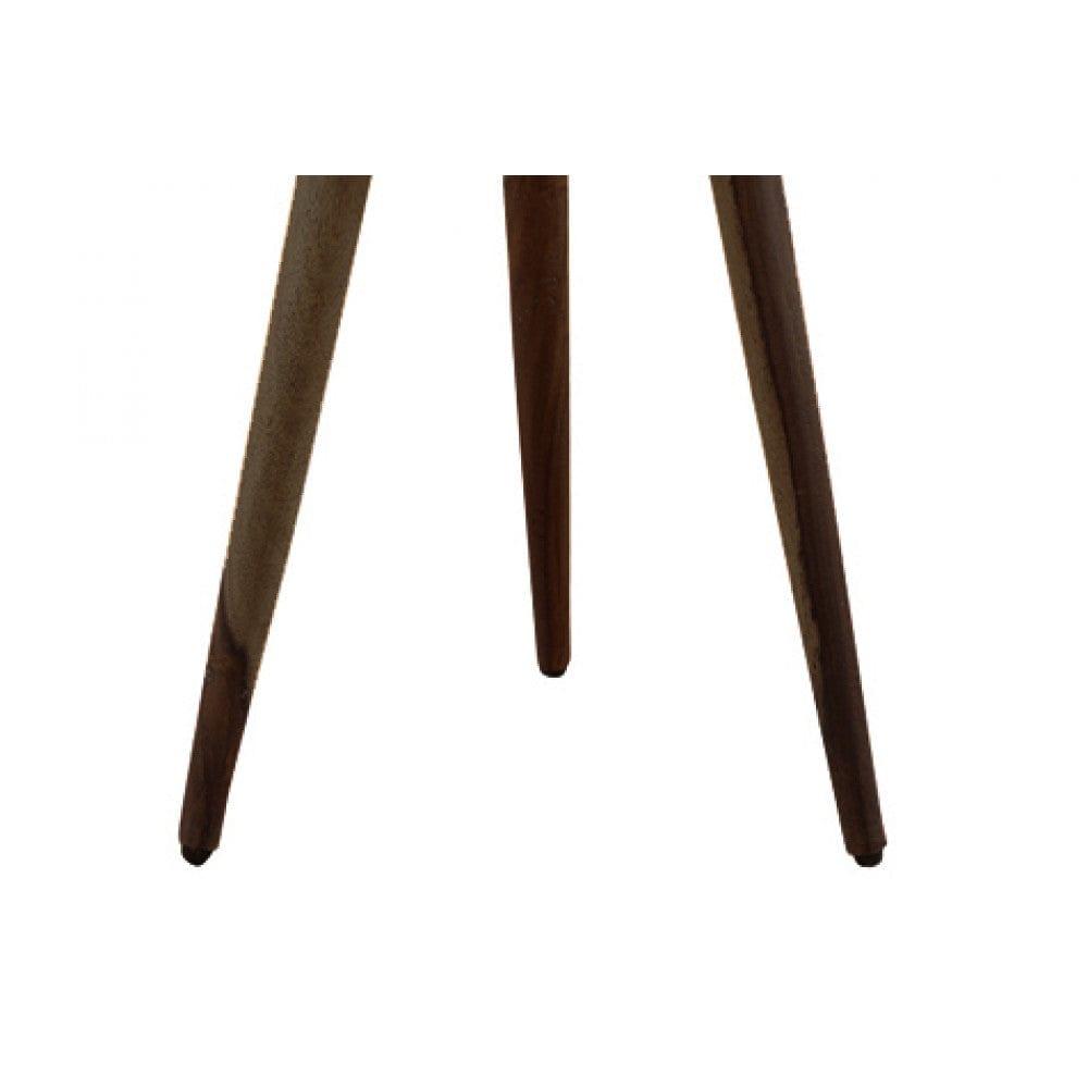 Solid Sheesham Wood Tripod End Table | Stool | Side Table | Corner Table | Sofa Side Table (Walnut) - Ouch Cart 