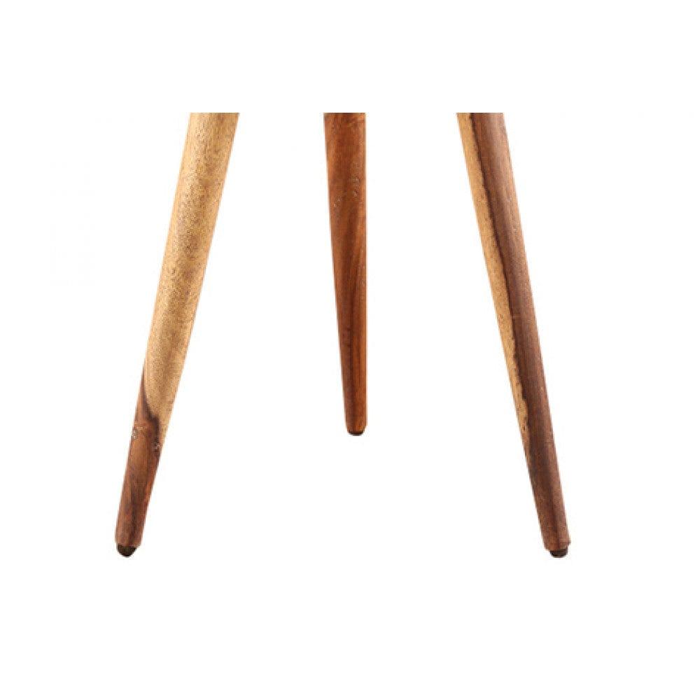 Solid Sheesham Wood Tripod End Table | Stool | Side Table | Corner Table | Sofa Side Table (Honey)