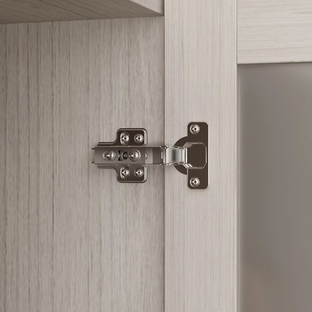 Elegant 4-Door Wardrobe With Frosted Glass Panels, Brass Handles, And Ample Storage Space – Adjustable Shelves And Large Drawers For Modern Organization
