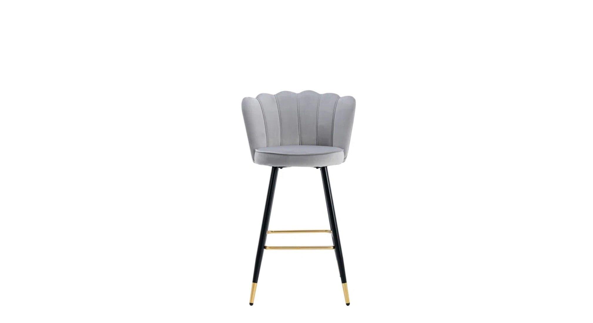 FLOWER COUNTER STOOL GREY SET OF 2 - Ouch Cart 