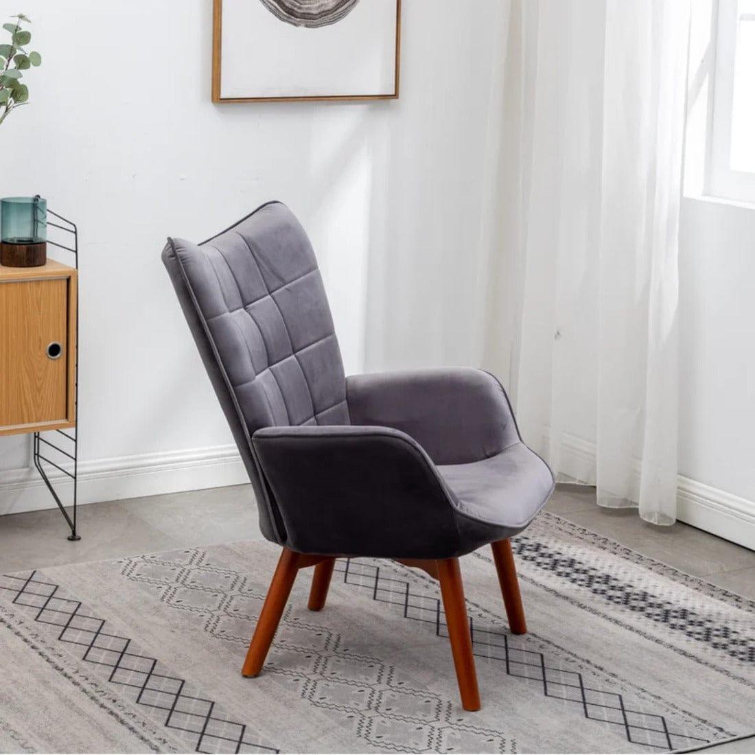 embra accent chair with ottoman