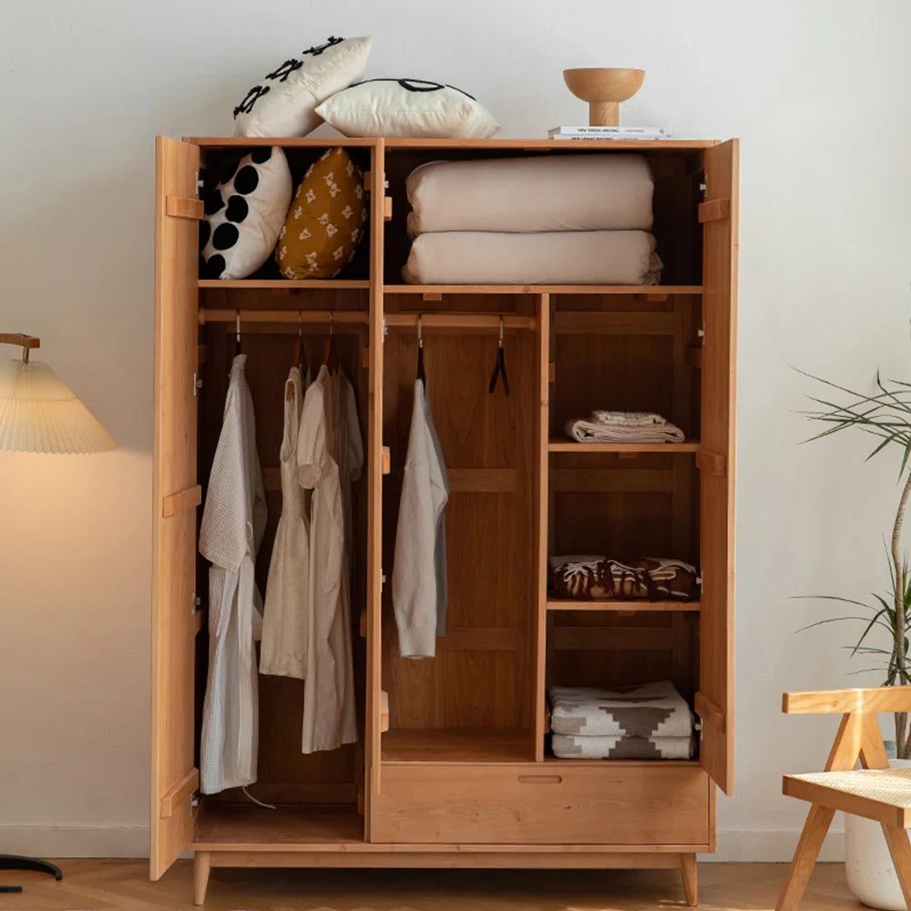 European style simple retro bedroom wardrobe