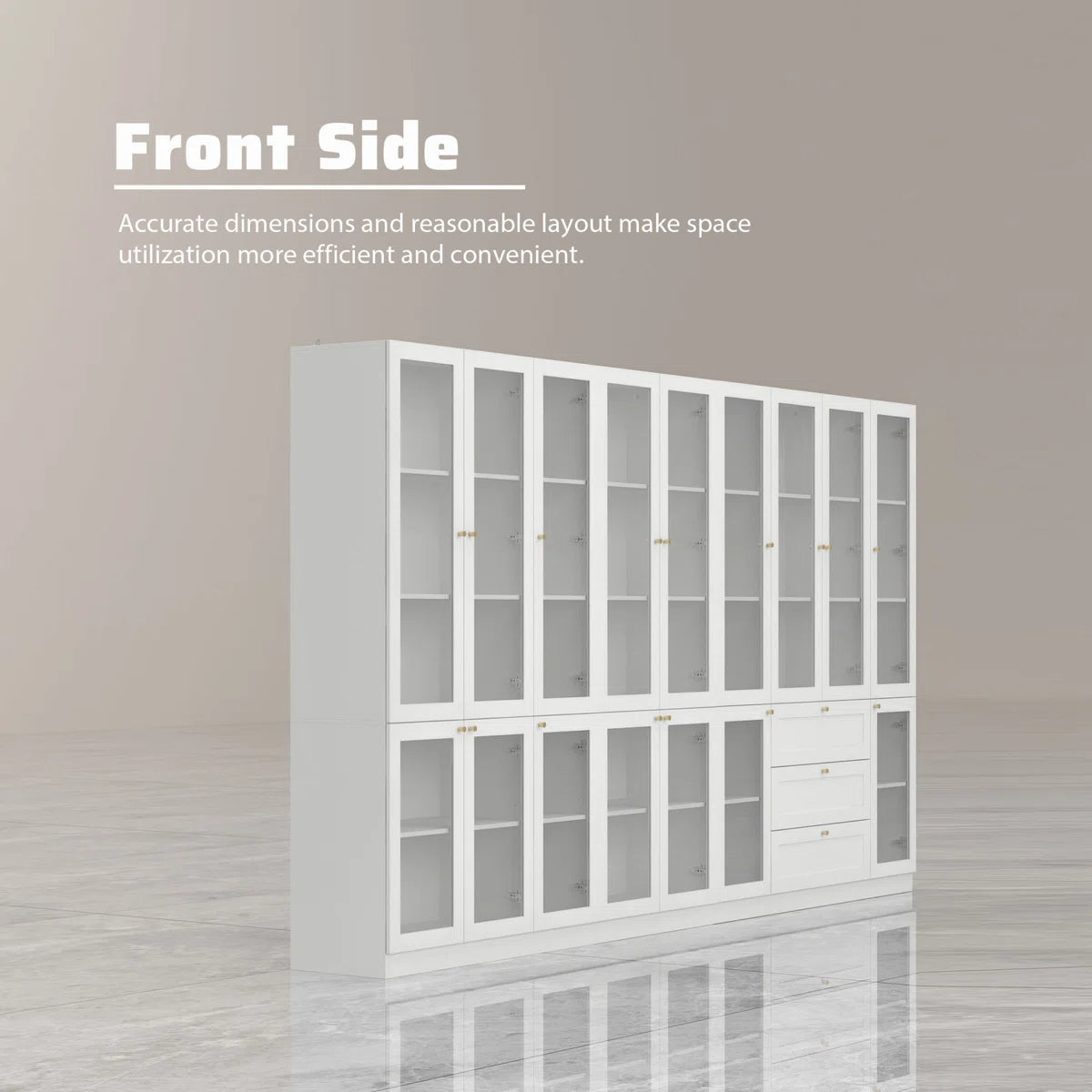 Bobbilee 141.7" Wide Armoire Wardrobe With 3 Drawers