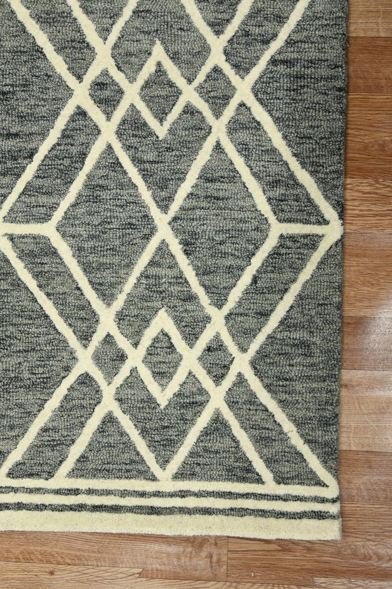 Gray Wool Vista 5x8 Feet Hand-Tufted Carpet - Rug - Ouch Cart 