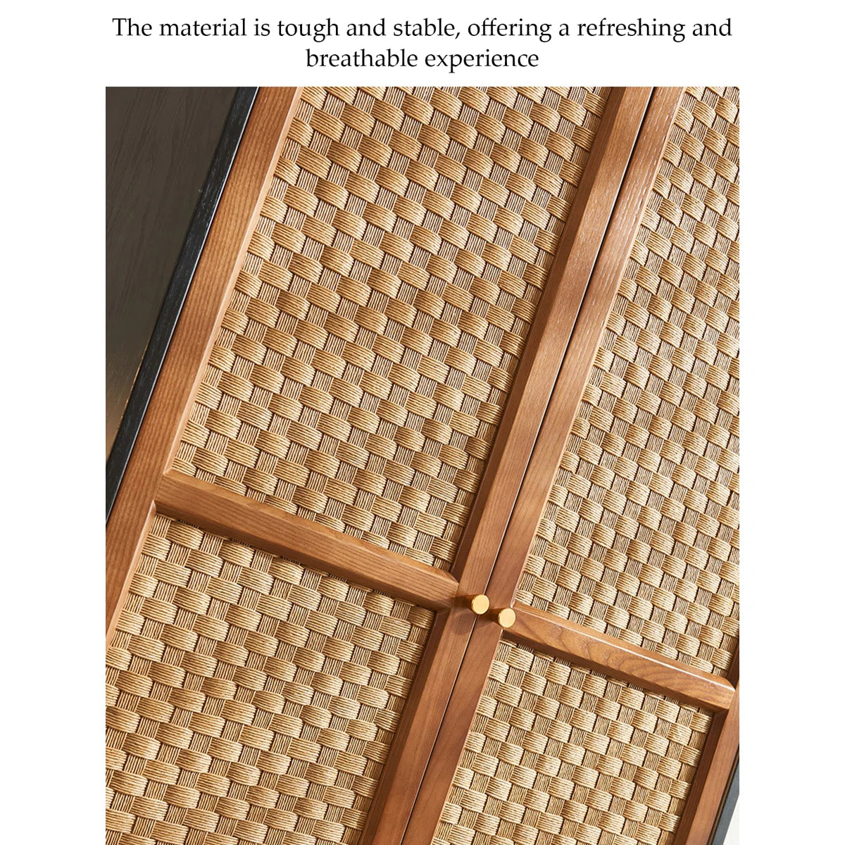 Mid-Century Style Solid Wood Wardrobe