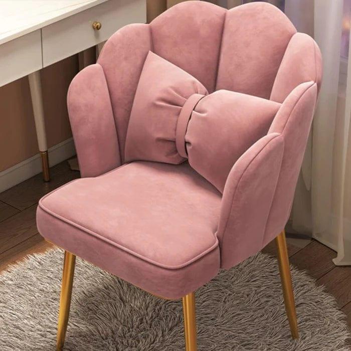 Contemporary Metal Side Chair Home Upholstered Arm Crown Top Back Chair - Ouch Cart 