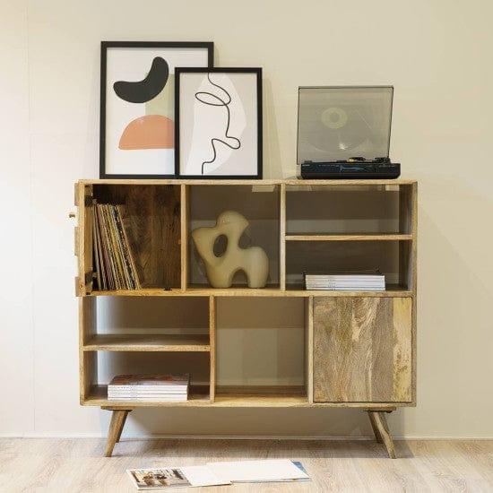 Darwin Mango Wood Sideboard in Natural Finish (Open Cabinet) - Ouch Cart 