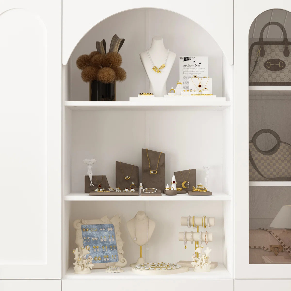 Elegent Wardrobe With Strong Storage And White Finish