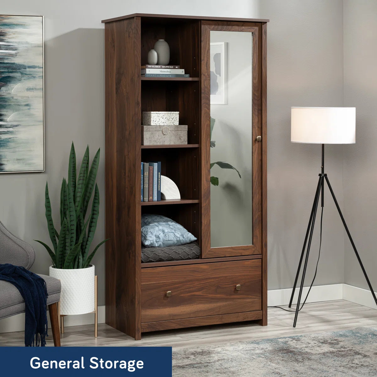 Fravel Wardrobe Cabinet In Sindoori Mango