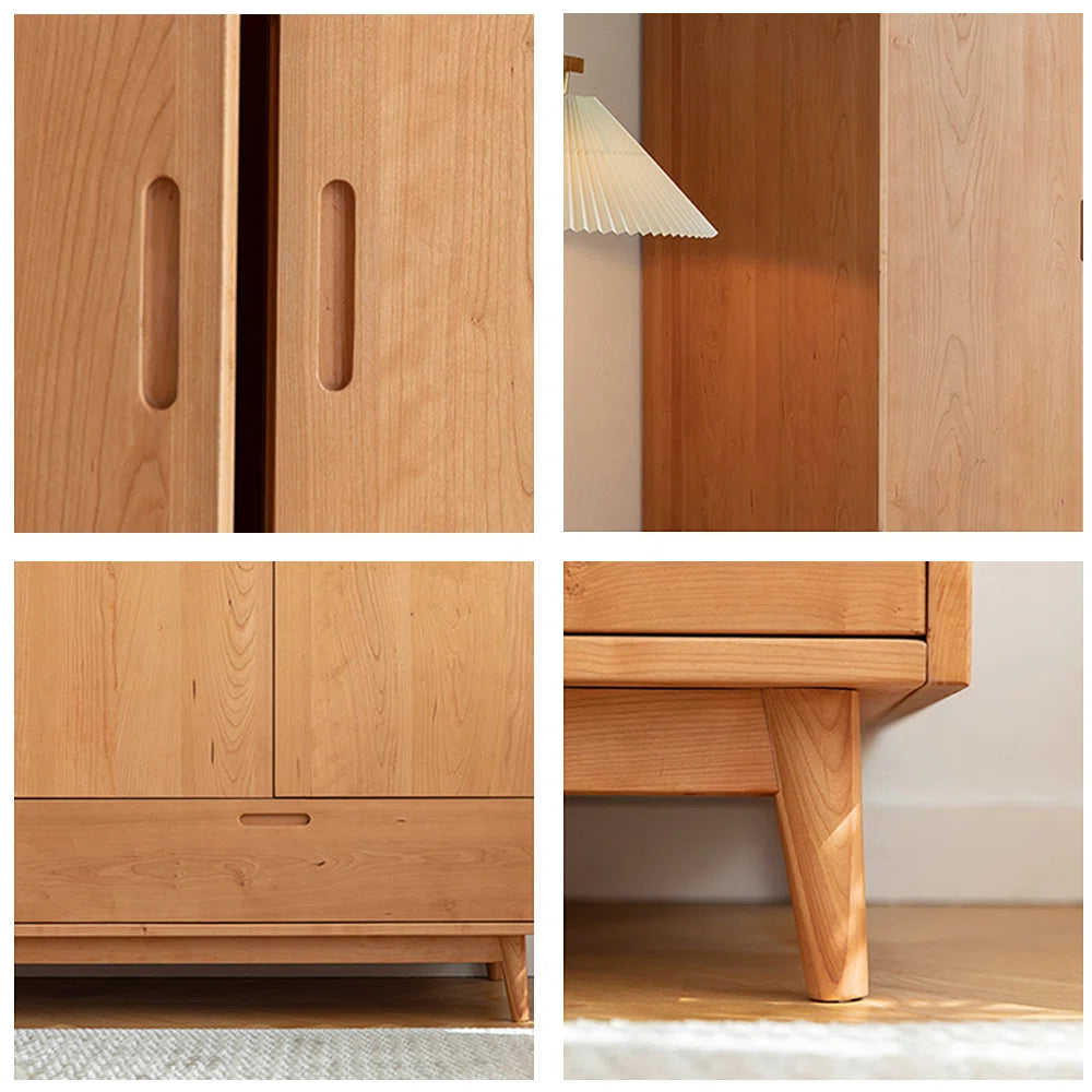 European style simple retro bedroom wardrobe