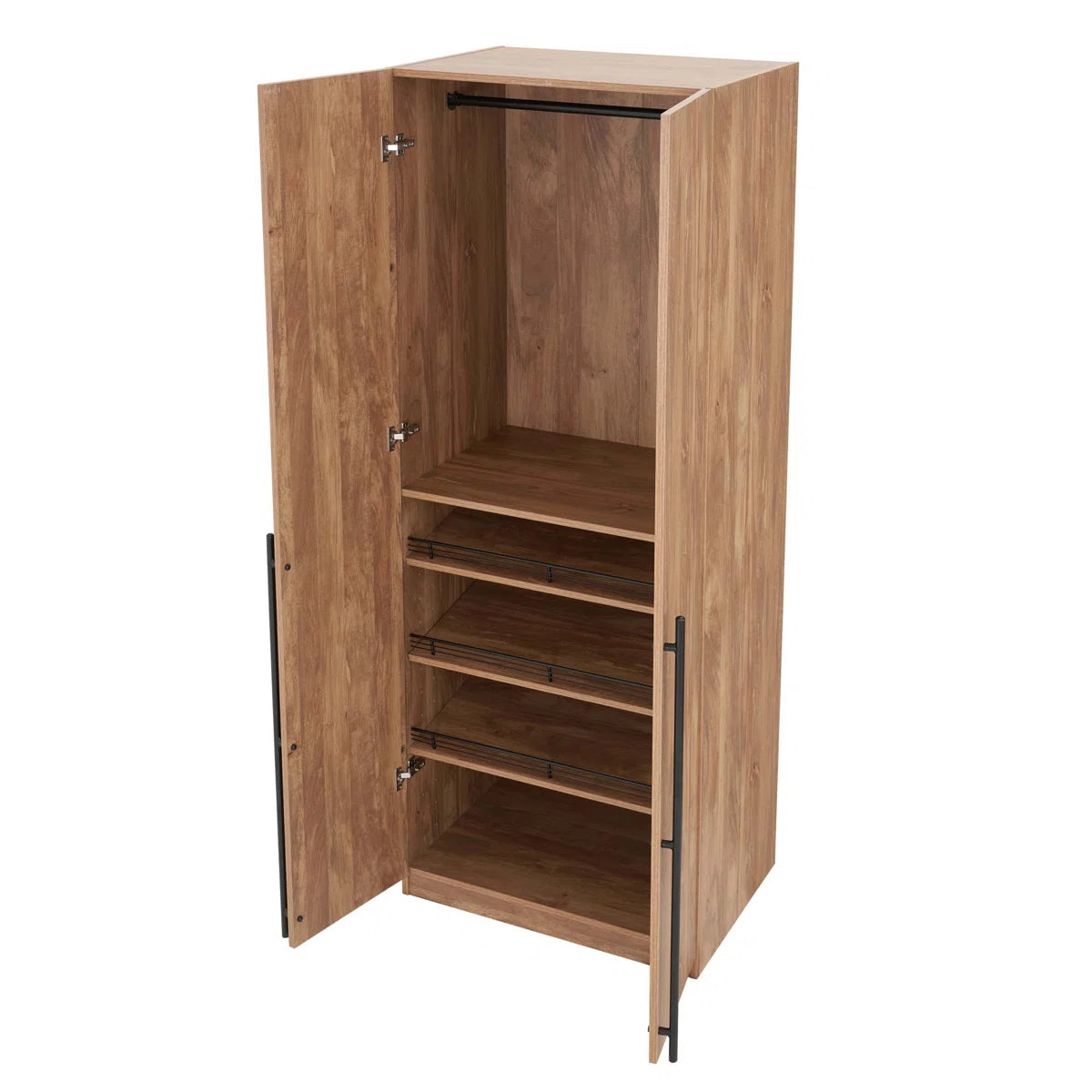 Lee Freestanding 3-Piece Module Wardrobe Closet with 2 Hanging Rods, 4 Drawers, 3 Shoe Storage and 6 Shelves