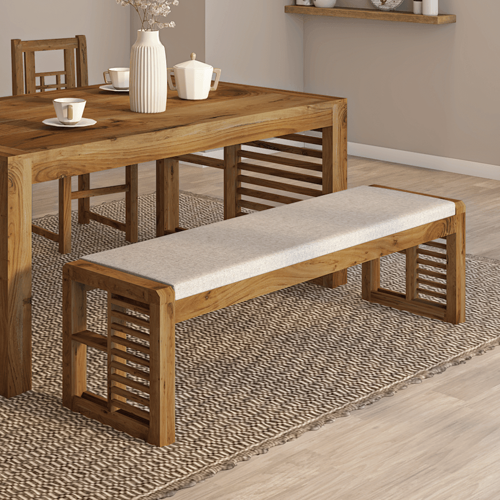 Garten Acacia Wood Dining Set with bench and 3 chairs Natural