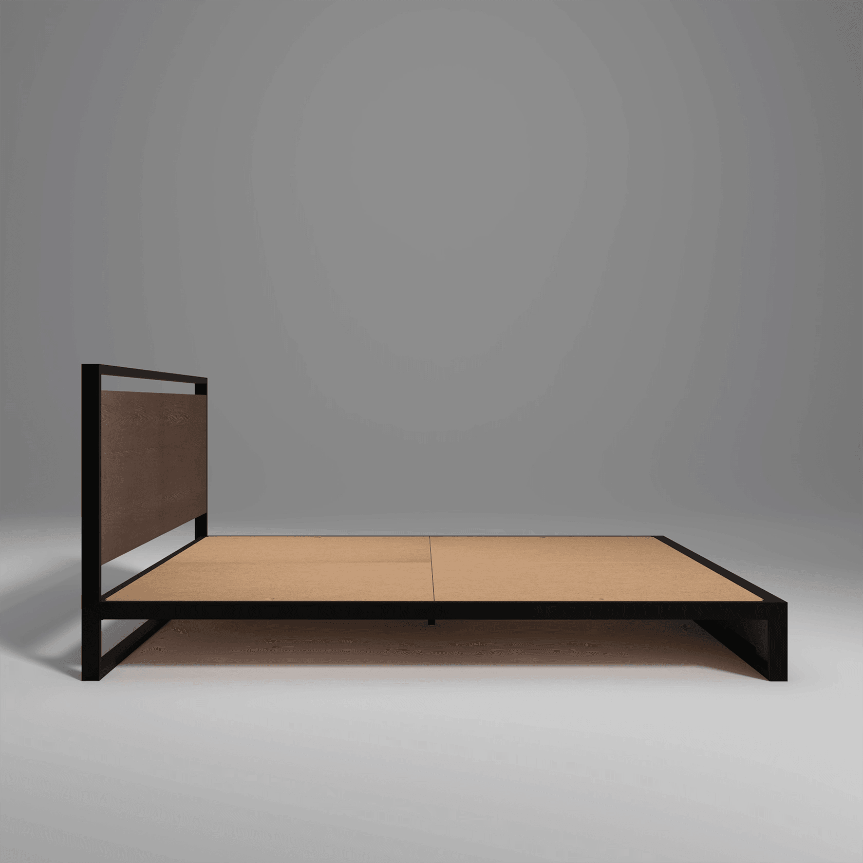 Indo Powder Coated Metal King Size Bed With MDF Wood