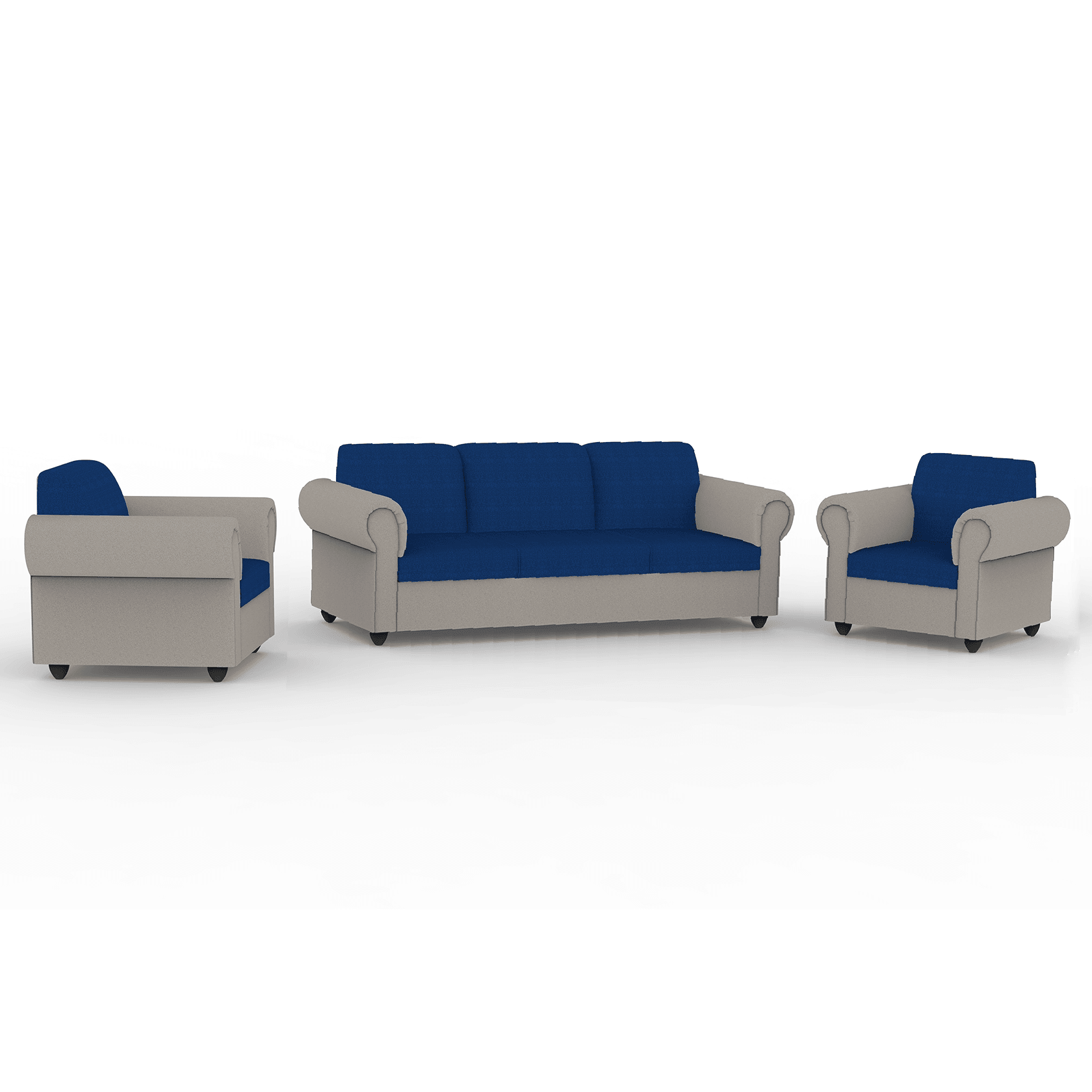 Snugy PU Foam And Gaze Spring Sofa Set - Ouch Cart 