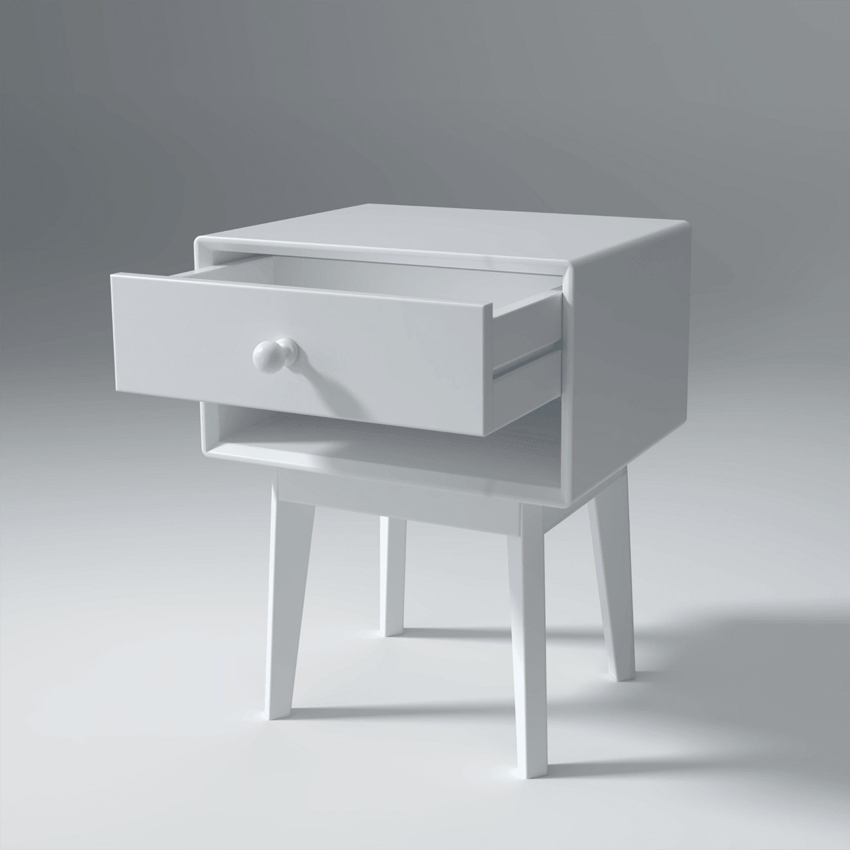 Maria MDF And Mango Wood Bedside In White