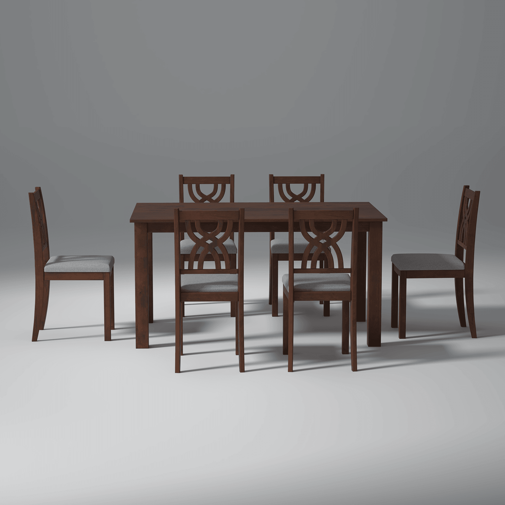 Oliver Mango Wood Dining set In Walnut