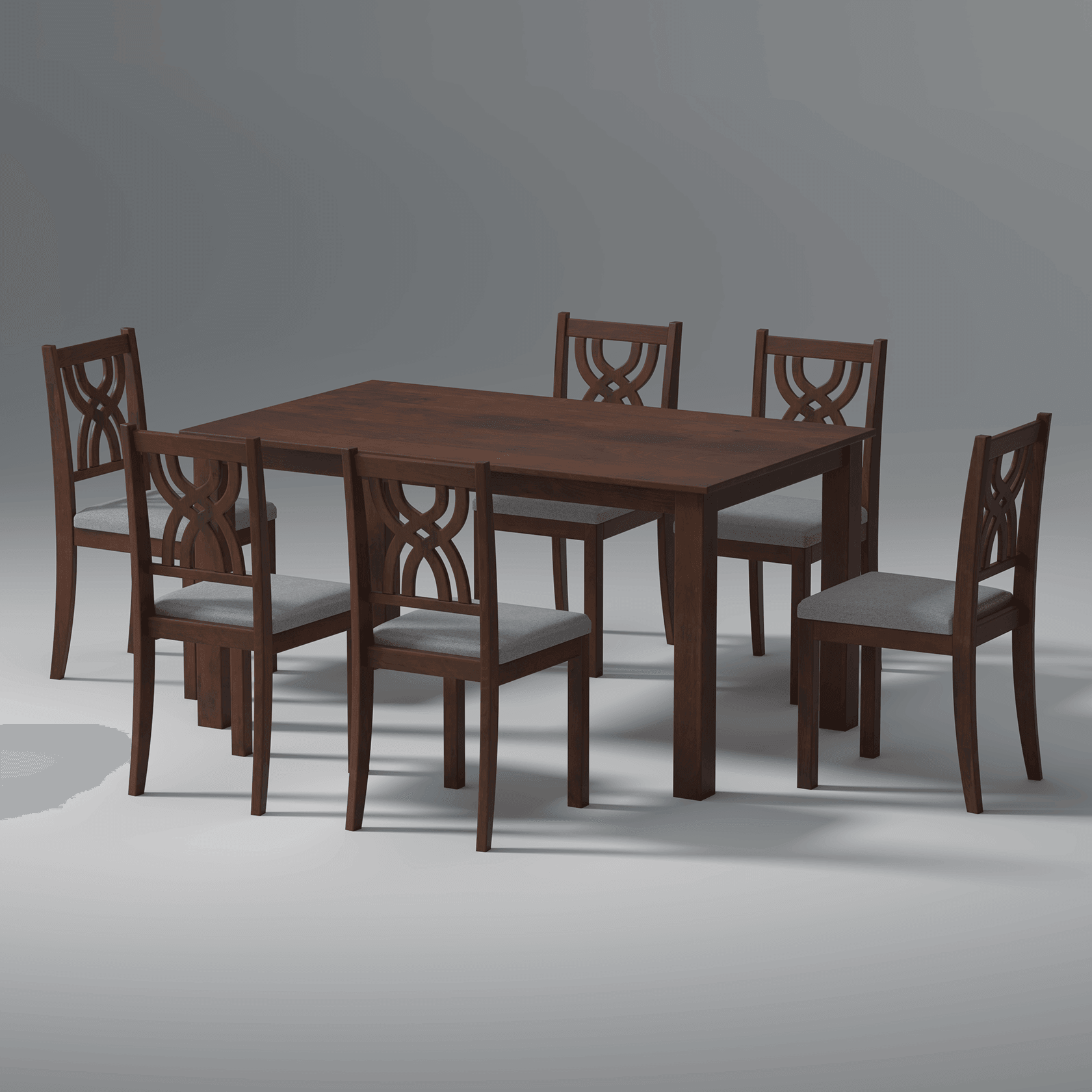 Oliver Mango Wood Dining set In Walnut