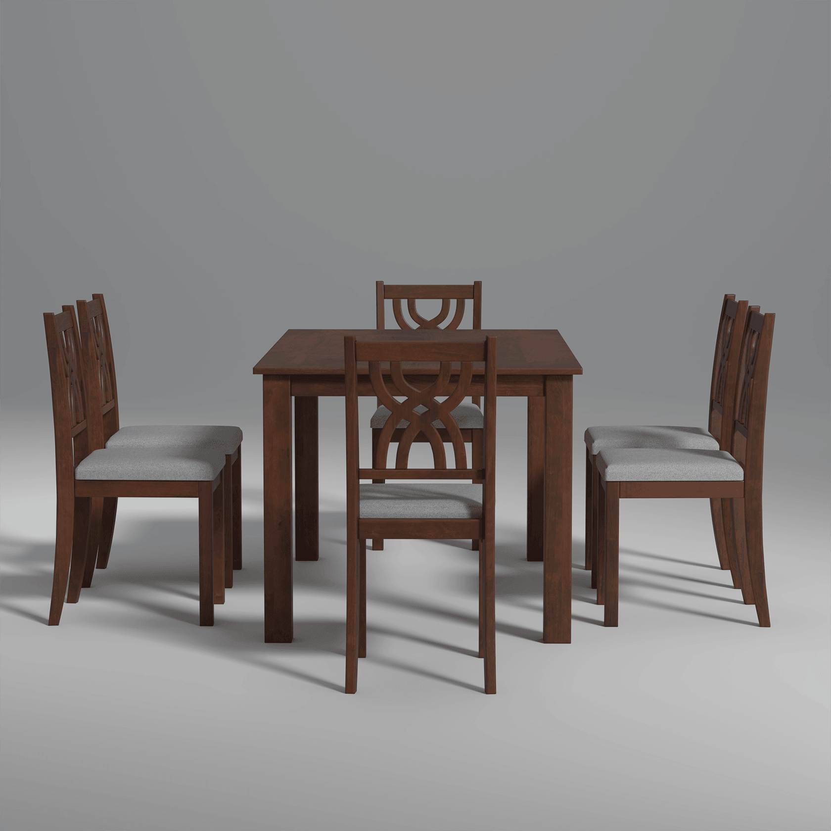 Oliver Mango Wood Dining set In Walnut