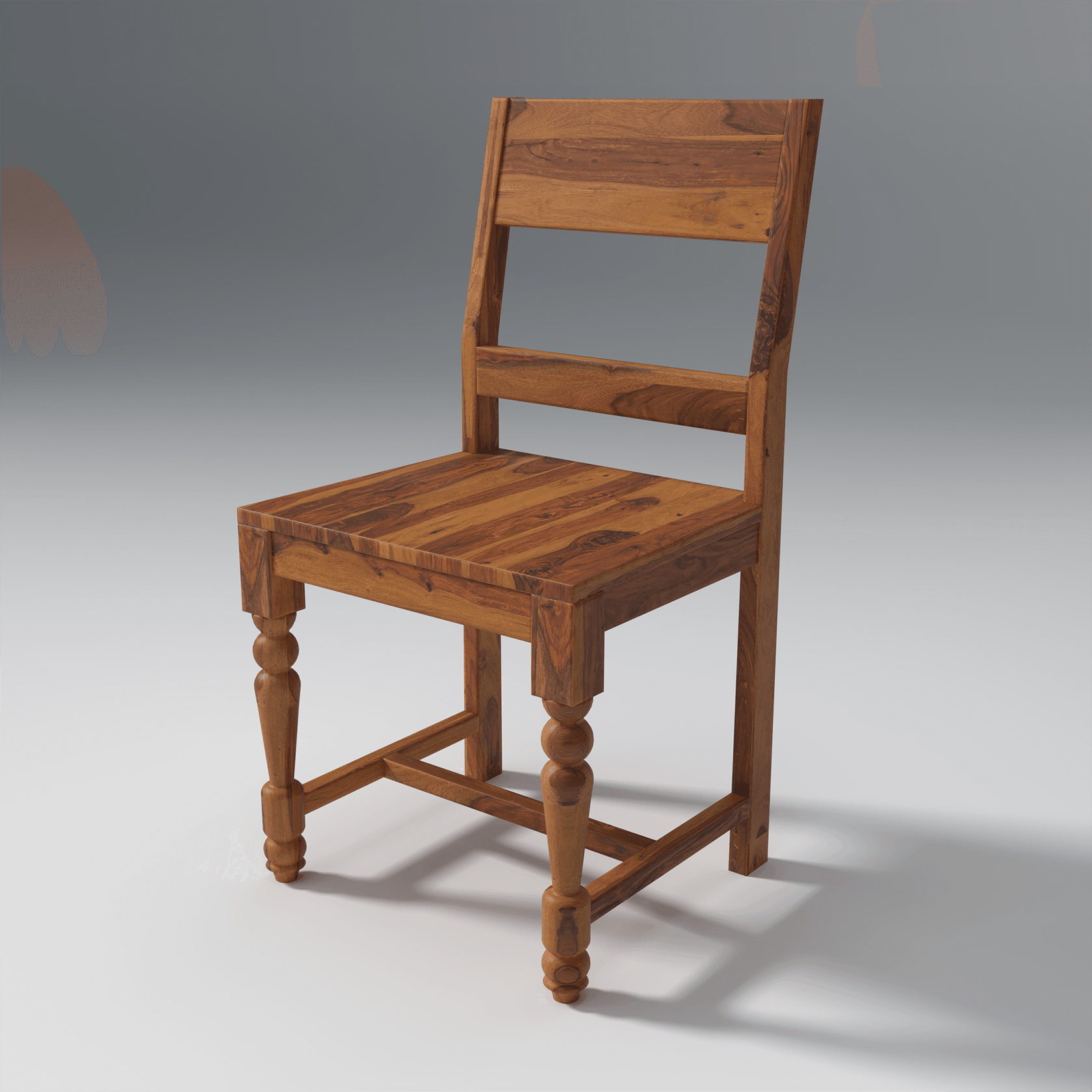 Keller Sheesham Wood Chair In Reddish Rosewood Finish