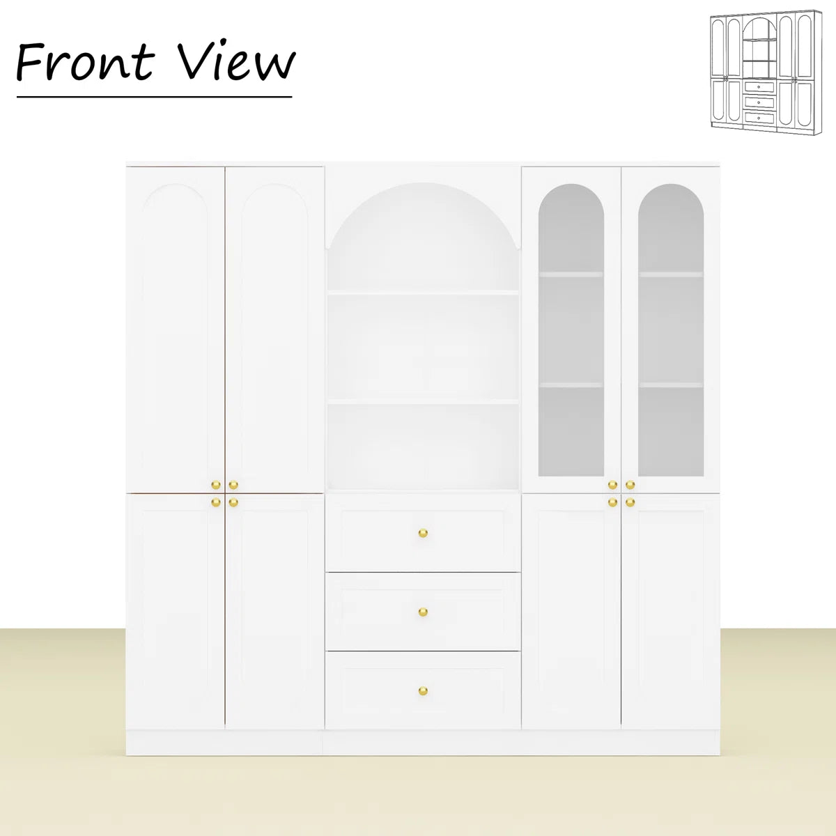 Elegent Wardrobe With Strong Storage And White Finish