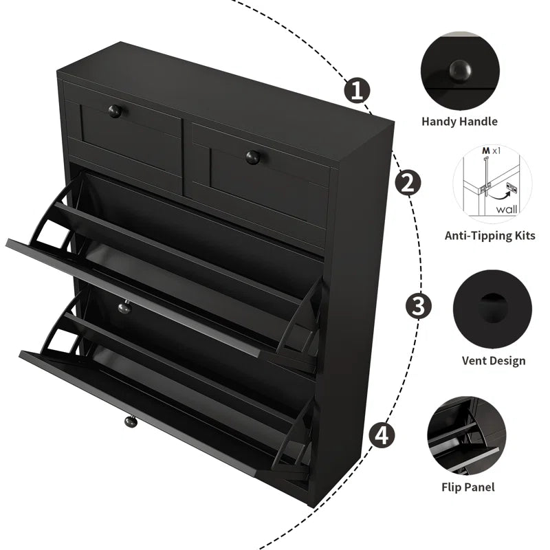 Storage Cabinet With 2 Drawers