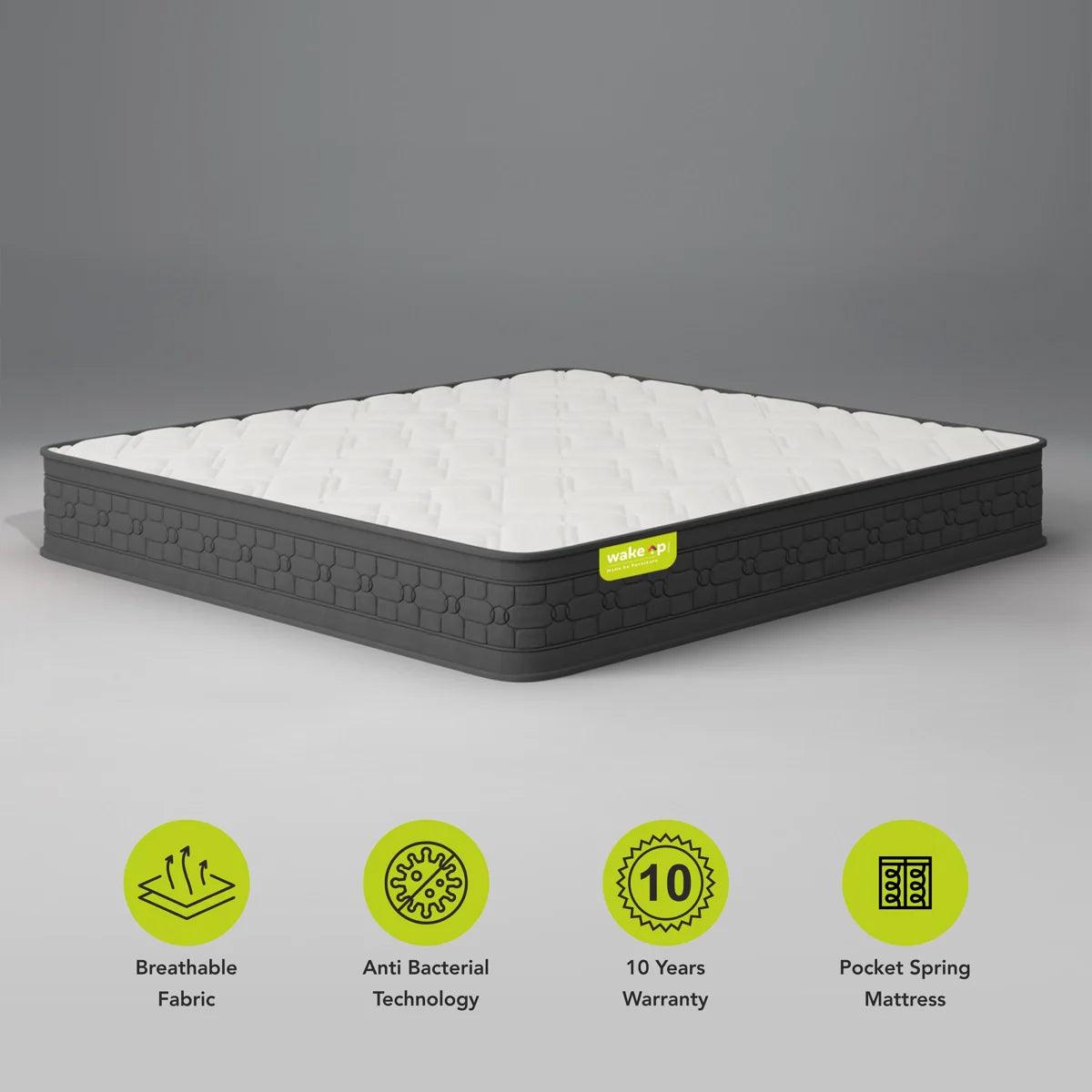 Riserox Foam and Pocket Spring Mattress In White