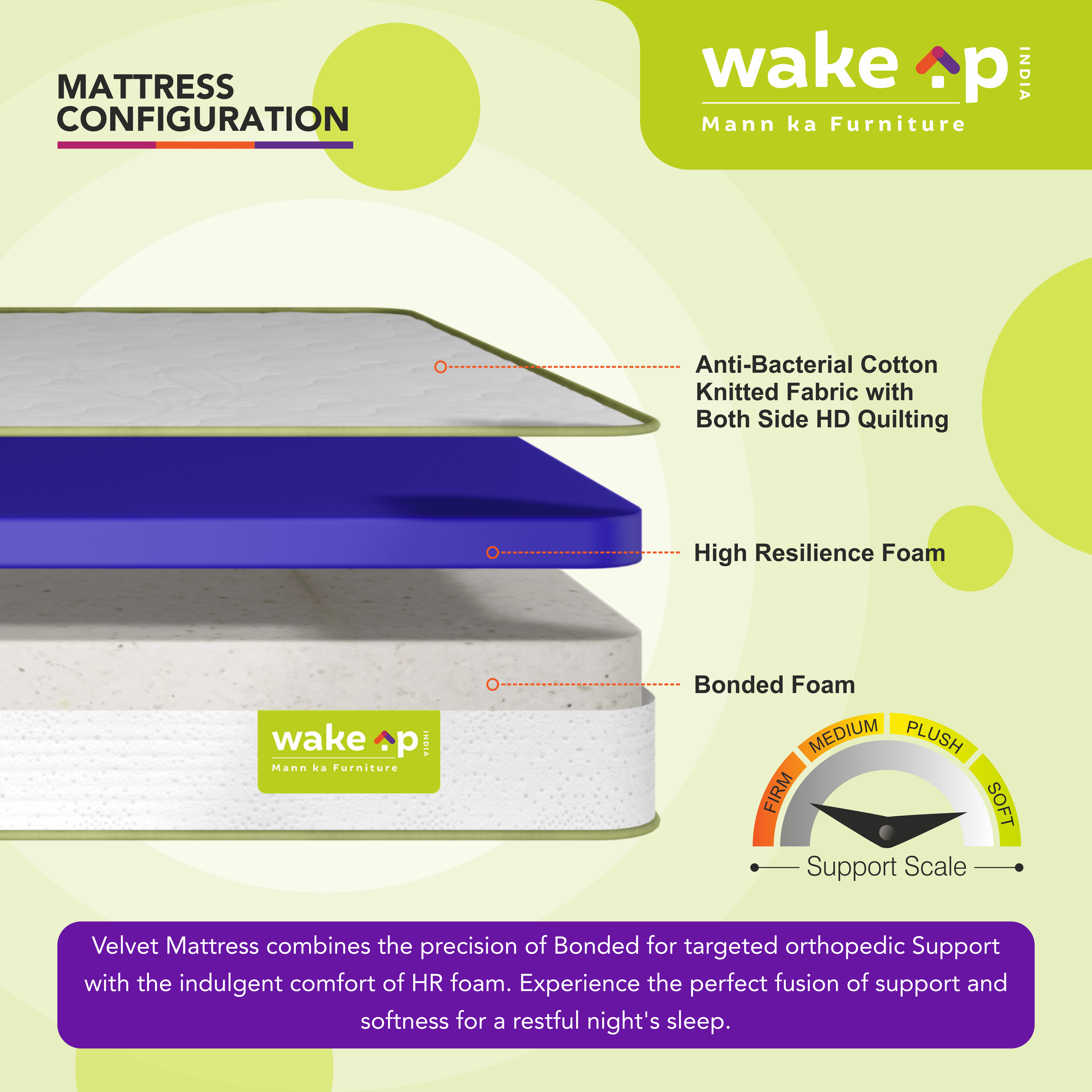 Velvet Bonded Foam Mattress