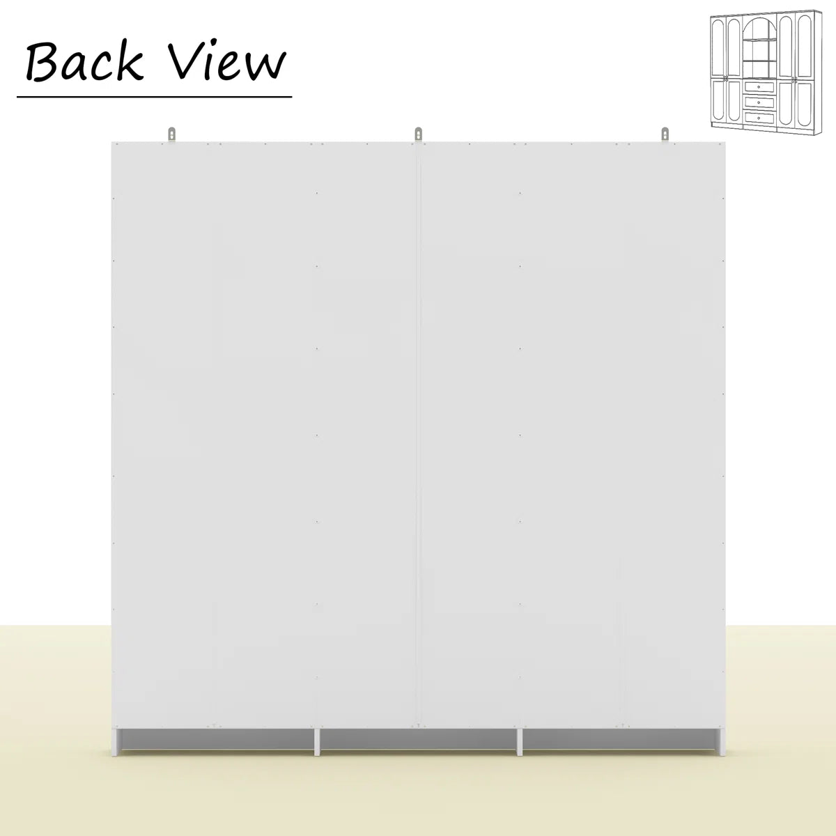 Elegent Wardrobe With Strong Storage And White Finish