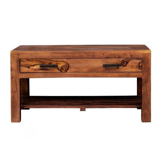 Briggs Coffee Table with Storage drawer in Honey Finish - Ouch Cart 