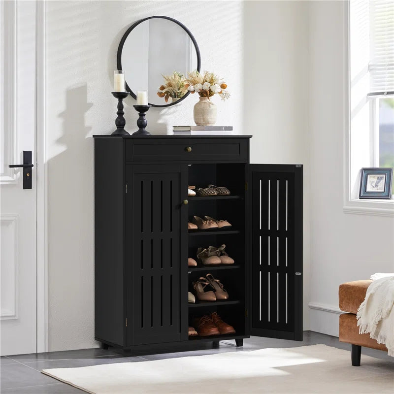 "Compact Shoe Storage Cabinet: Efficient and Stylish Entryway Solution"