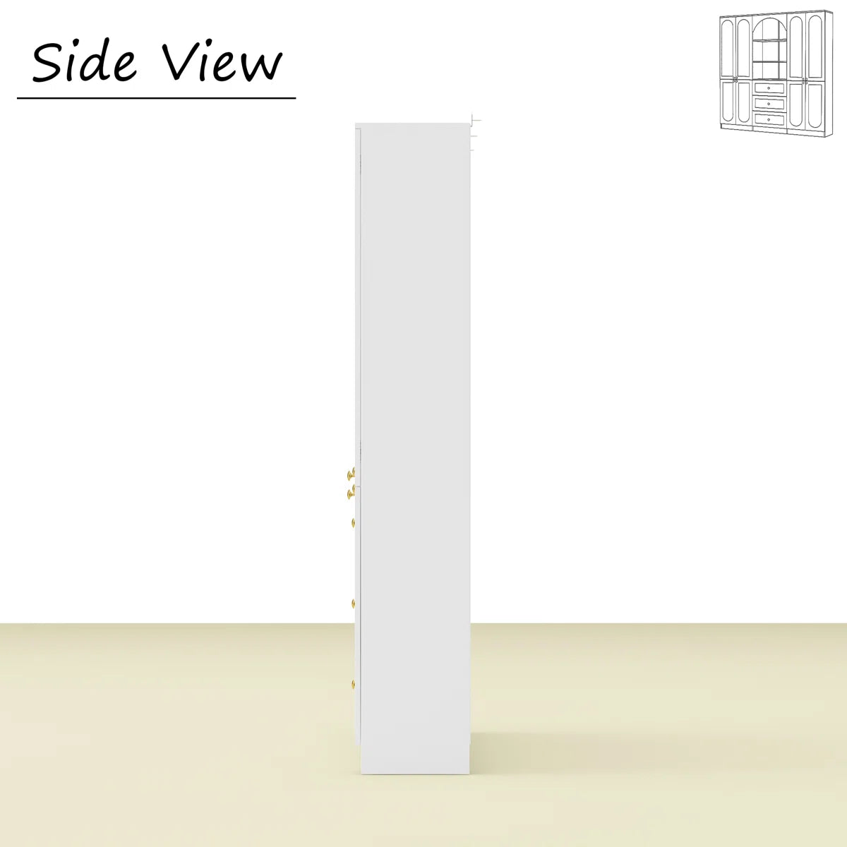 Elegent Wardrobe With Strong Storage And White Finish