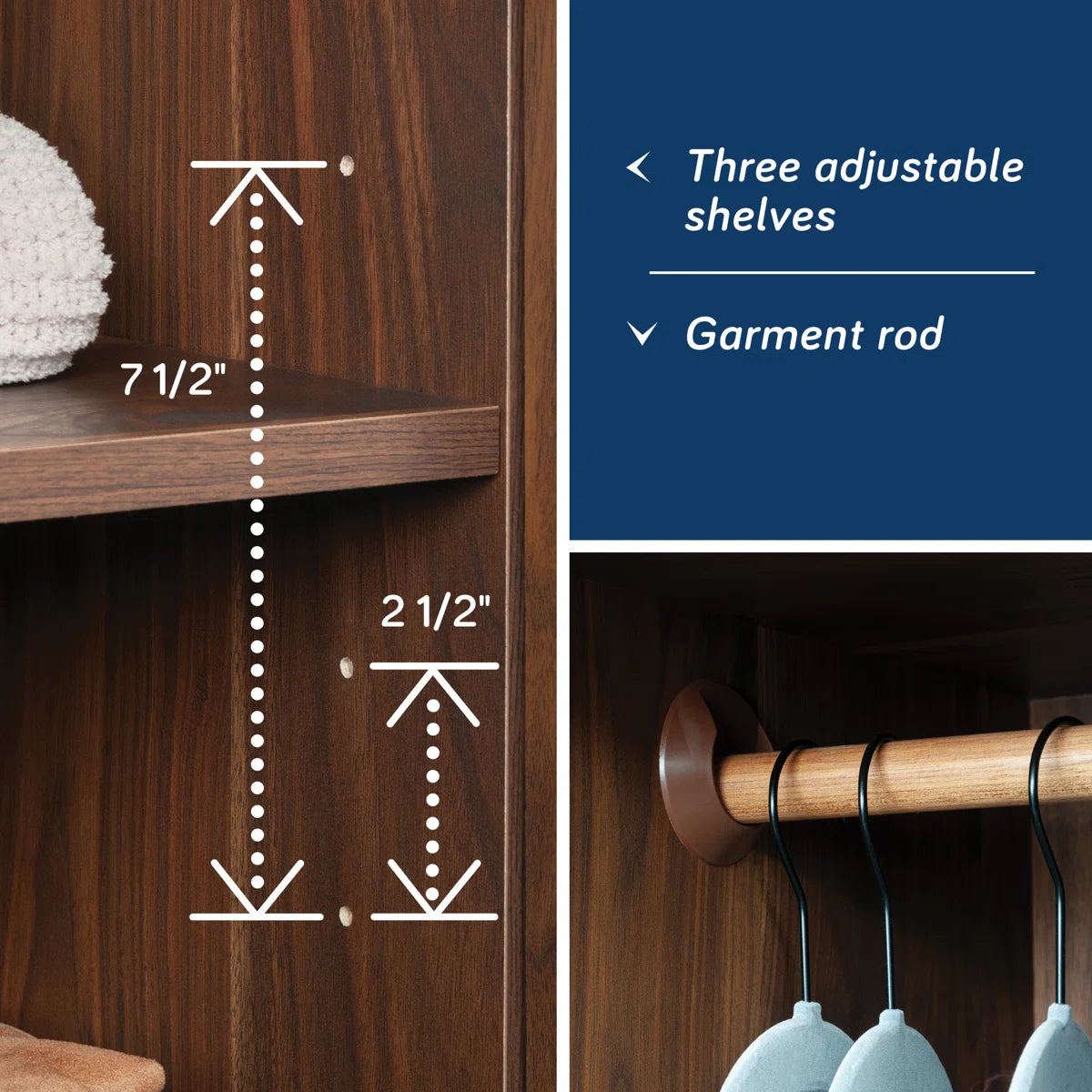 Fravel Wardrobe Cabinet In Sindoori Mango