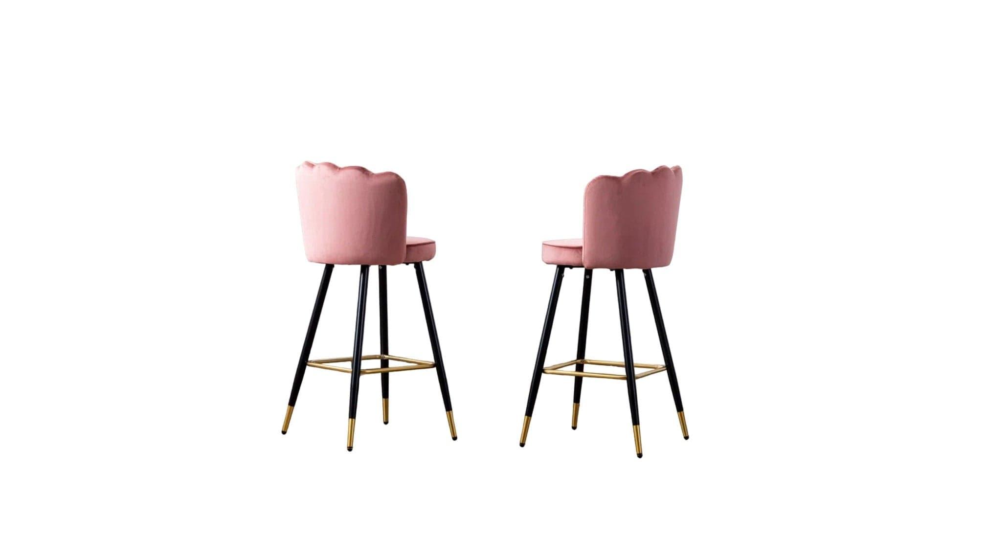 FLOWER COUNTER STOOL PINK SET OF 2 - Ouch Cart 