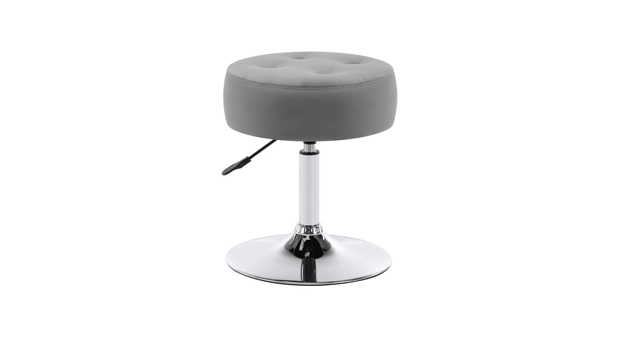 DERIA VANITY STOOL GREY - Ouch Cart 