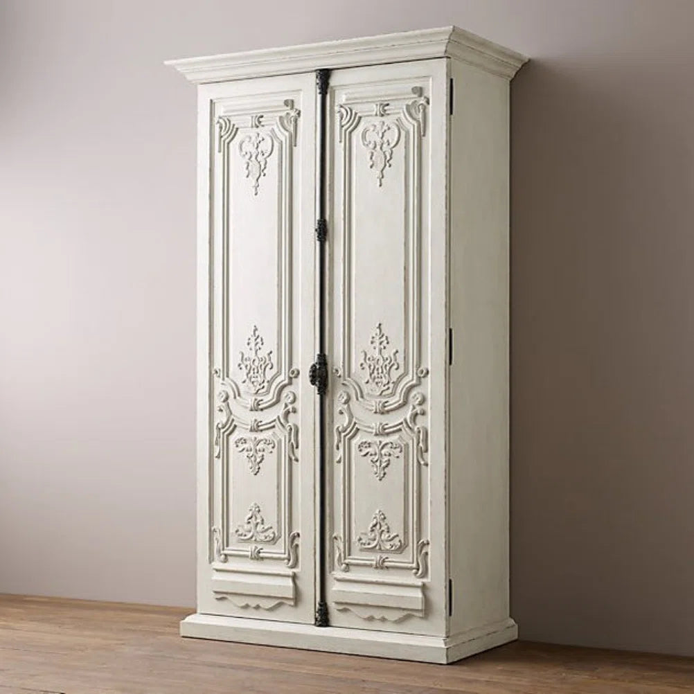 White Vintage Oak Wardrobe