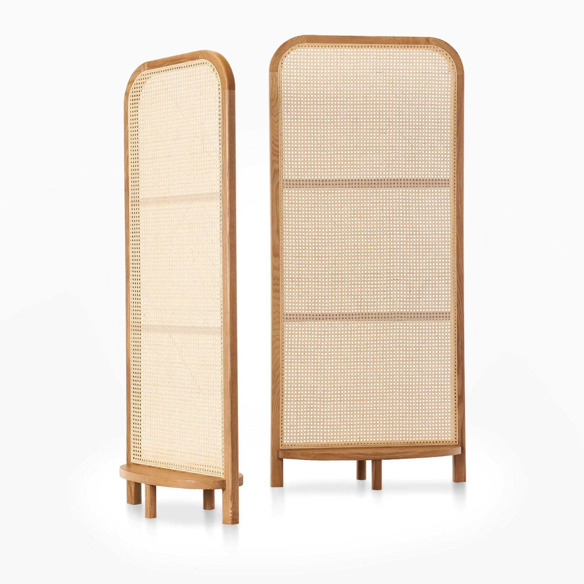 Natural Rattan Room Divider Screen | Stylish Folding Privacy Partition for Home & Office | Ouch Cart