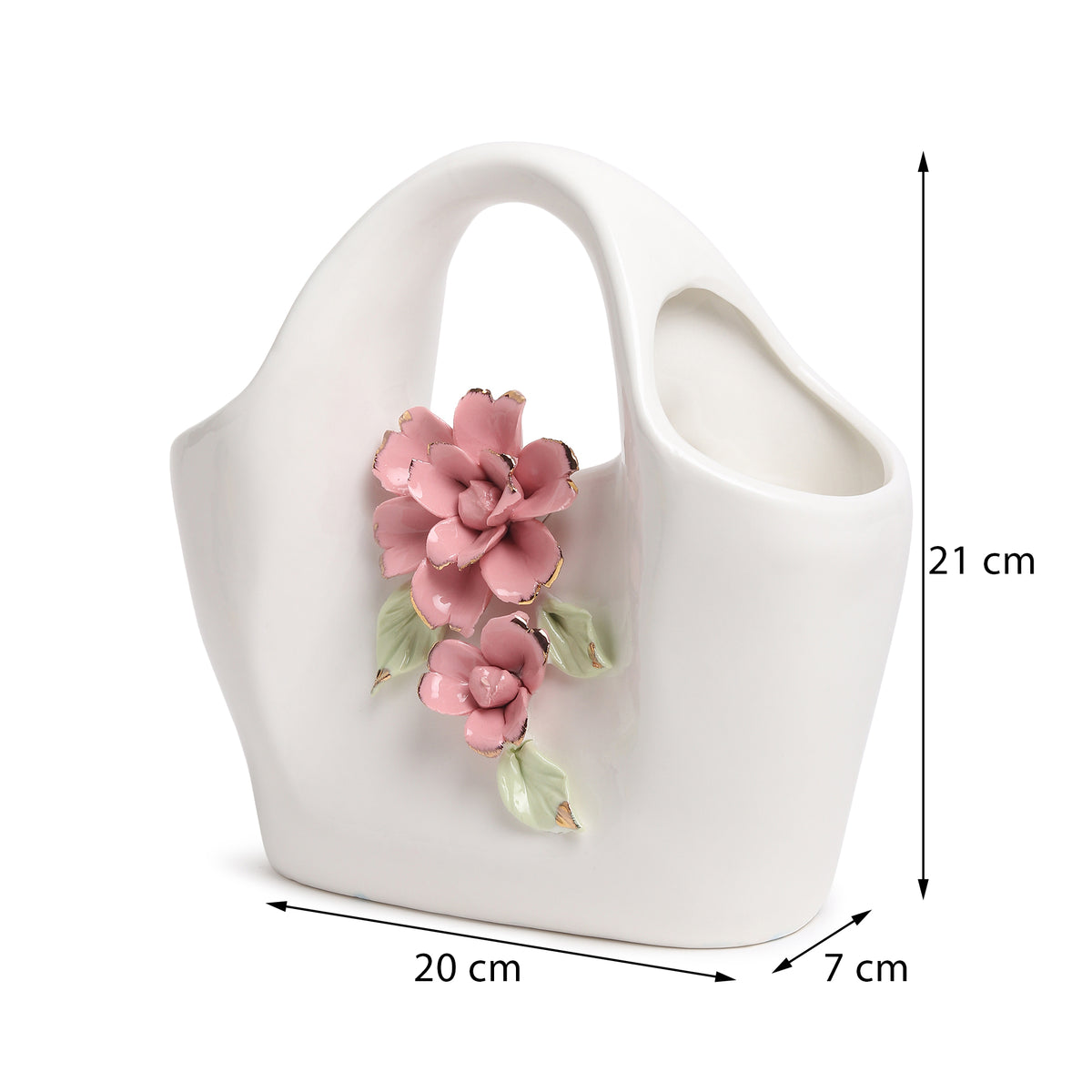 Handbag Fleur Porcelain Vase