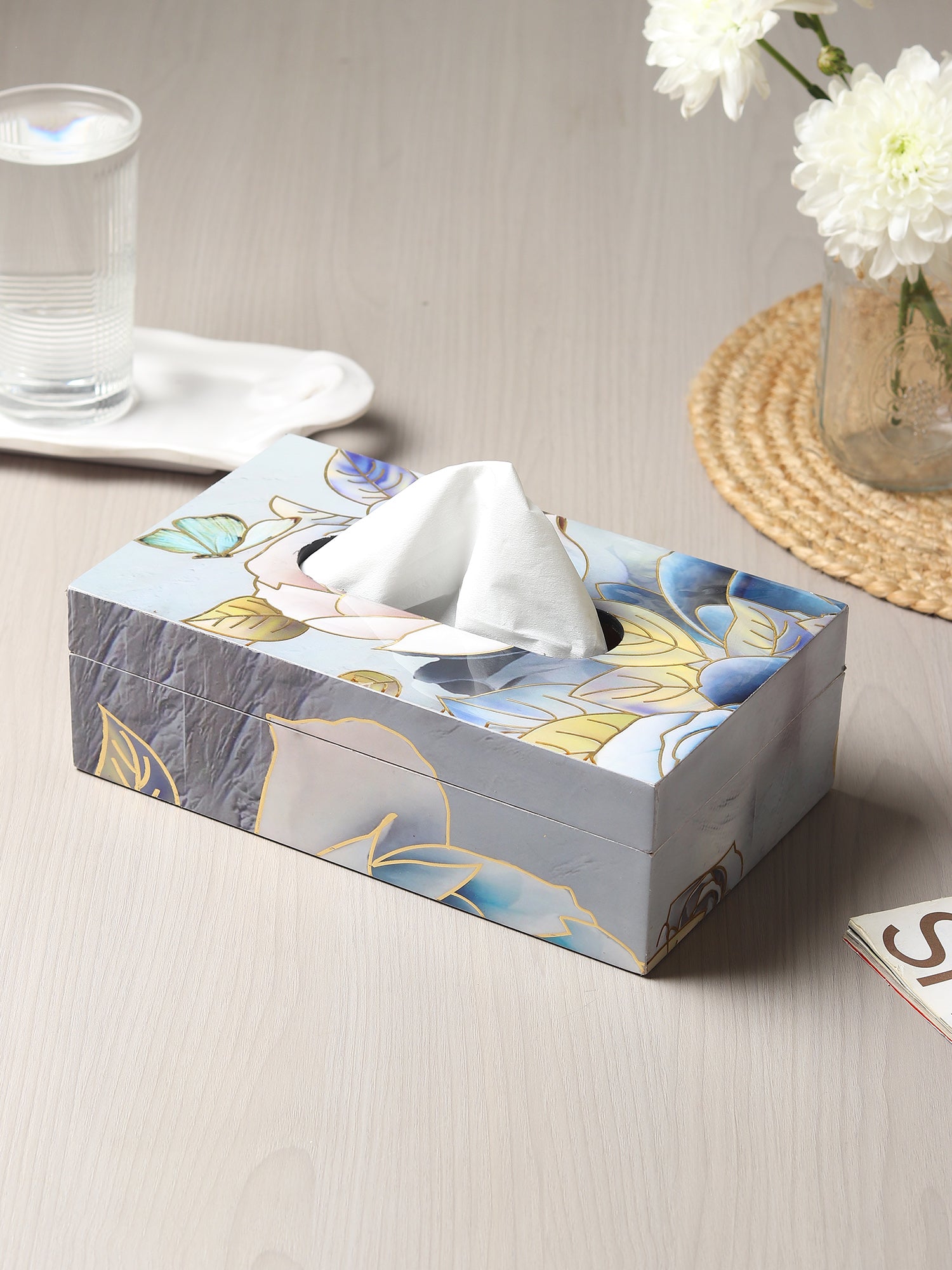 Azure Whisper Tissue Box