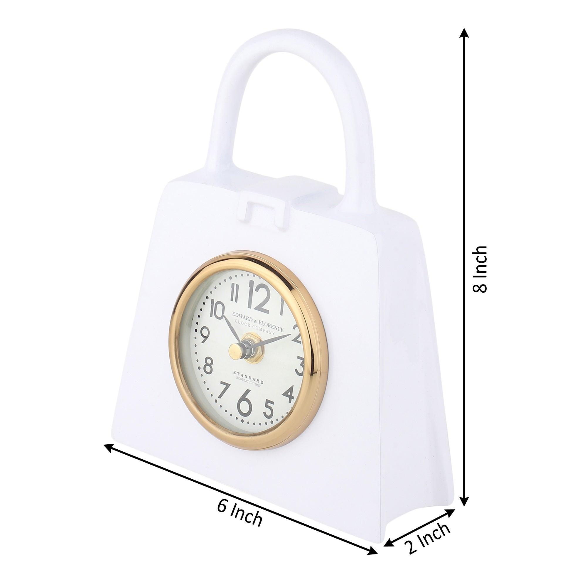 Bag of Time Table clock in White