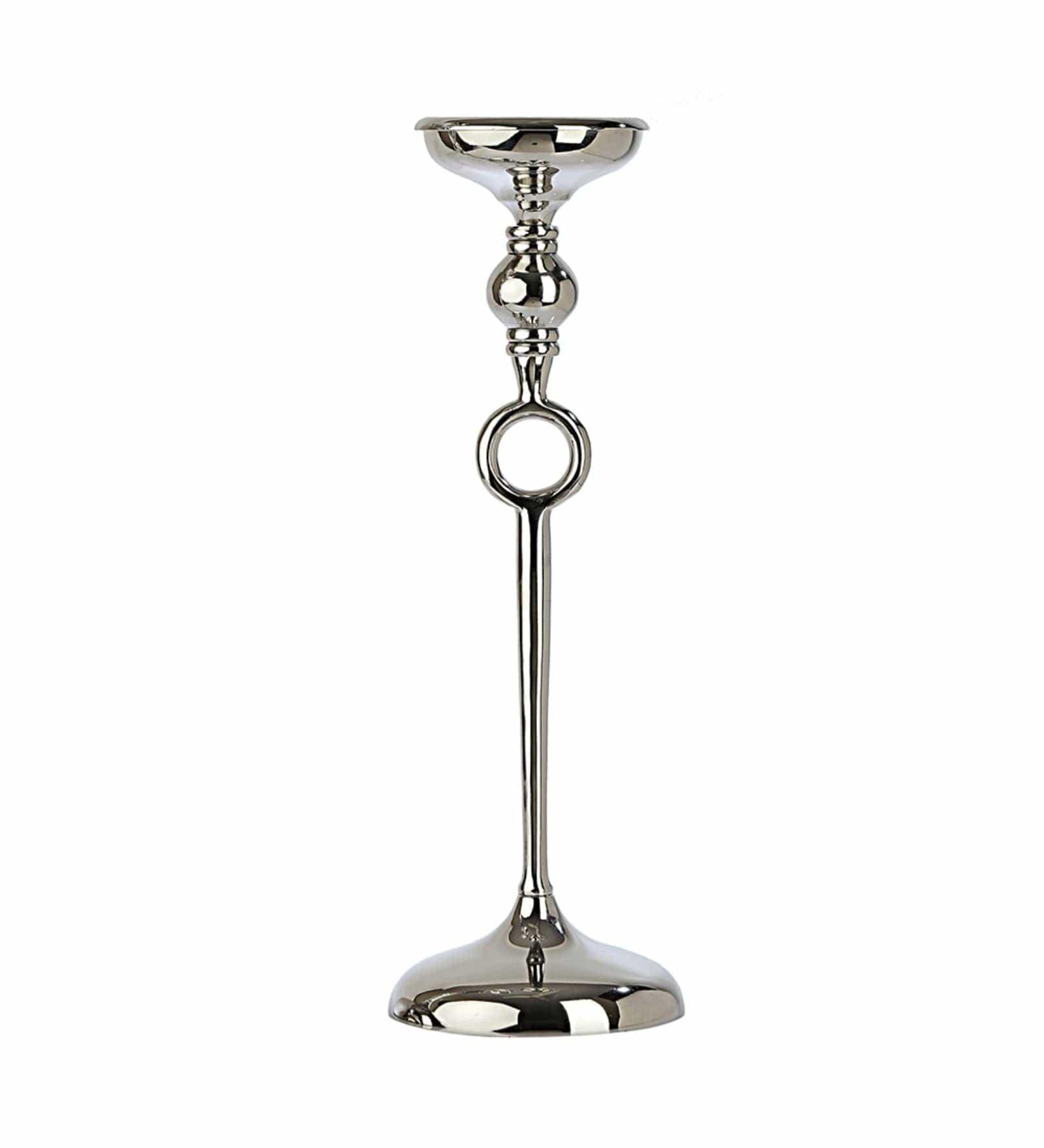 Ajna Small Silver Pillar Holder - Ouch Cart 