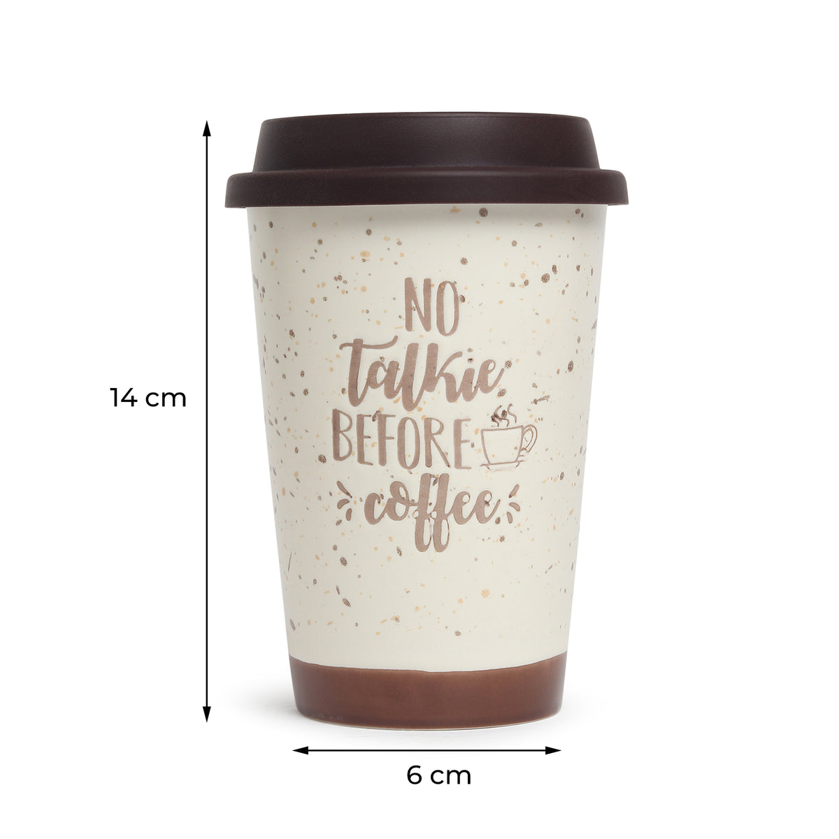 Coffee First Ceramic Mug Brown