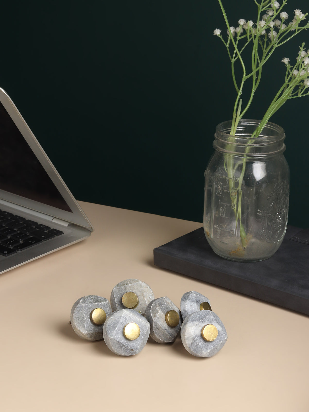 Slate Marble Knob set of 6