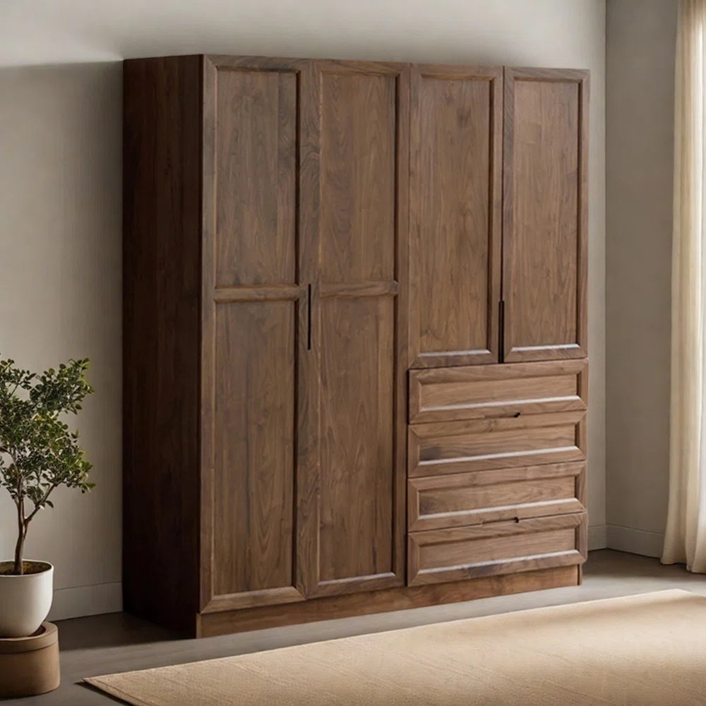 American style retro simple bedroom wardrobe