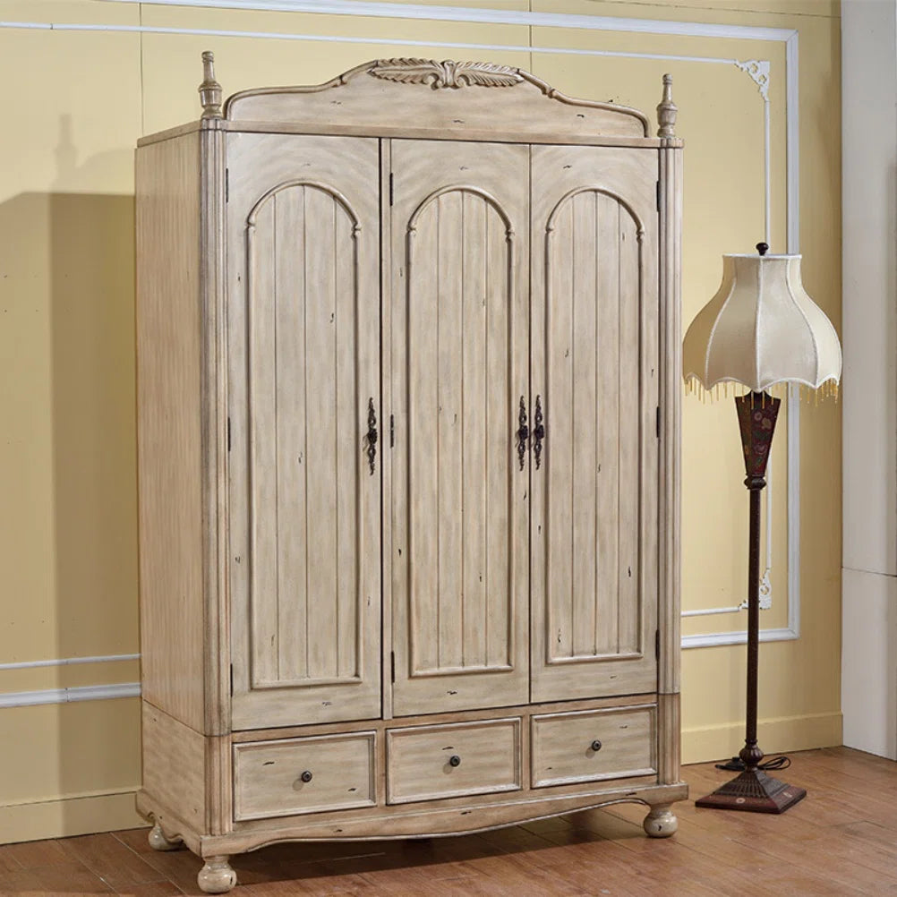 Vintage Solid Wood Wardrobe