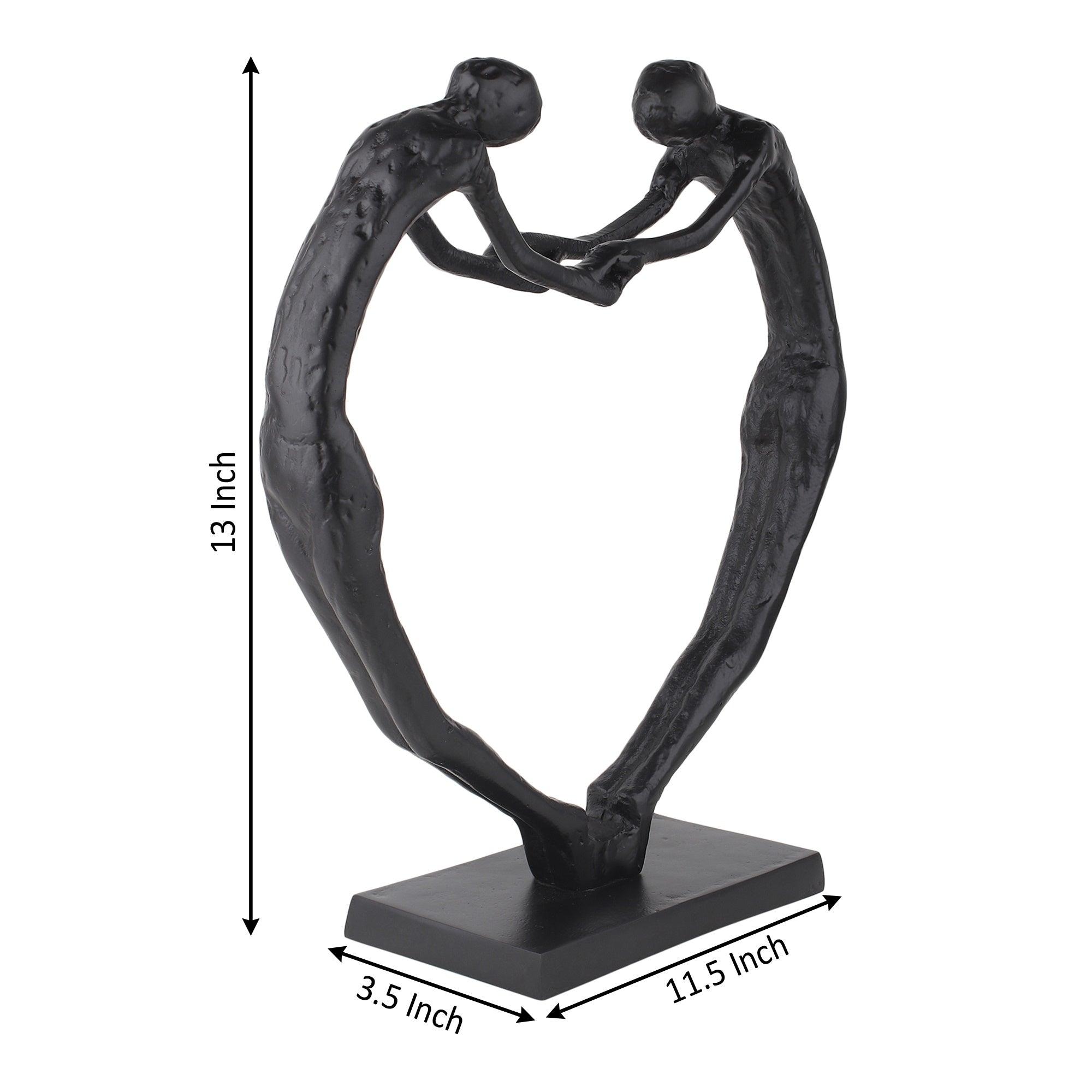 Heartfelt Harmony Sculpture in Black - Ouch Cart 